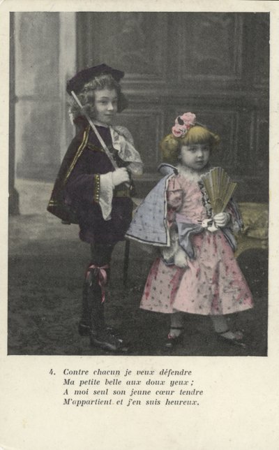 Kinderen in historische kleding door French Photographer